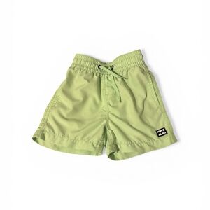 Billabong 2T Kids Light Lime Swim Board Shorts with Pockets